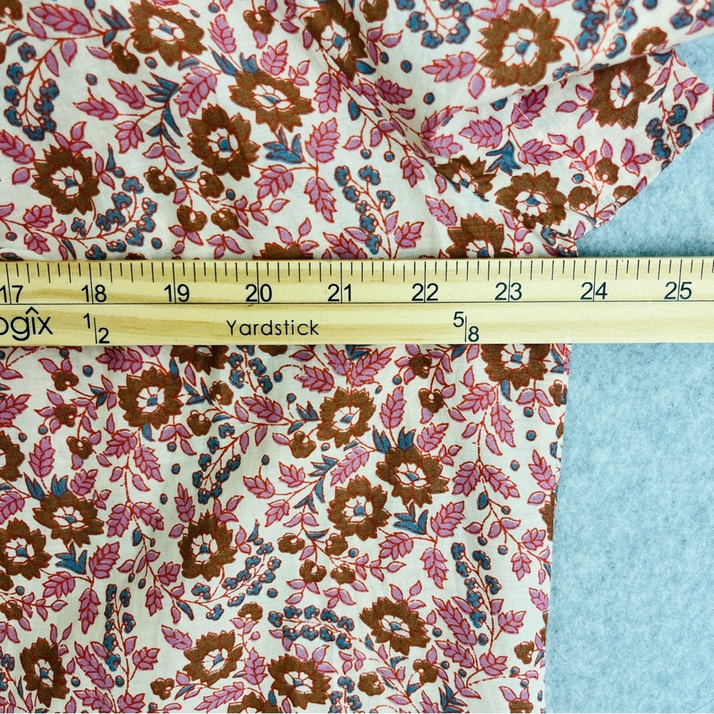 Faherty Womens Top Small Florence Earth Block Floral Boho Organic Cotton NWT - Picture 13 of 15